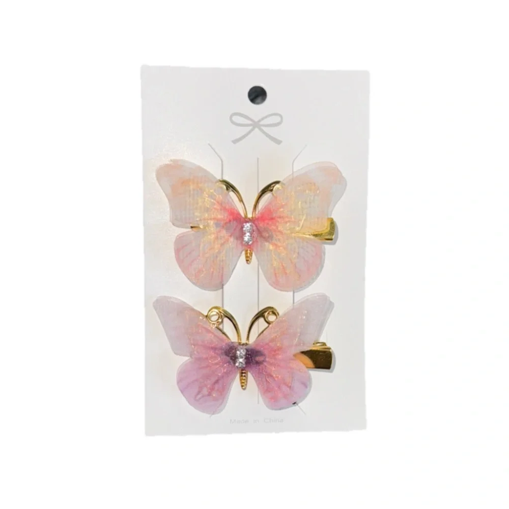 Set of 2 Butterfly Hair Clips Universal Hair Accessories 1.57 inches